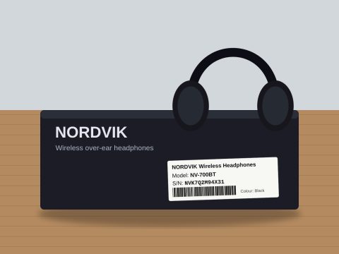 Black wireless headphones